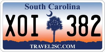 SC license plate XOI382