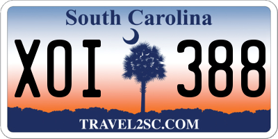 SC license plate XOI388