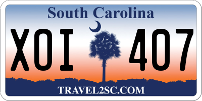 SC license plate XOI407