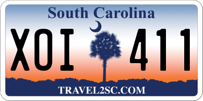 SC license plate XOI411