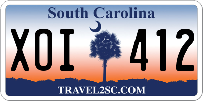 SC license plate XOI412
