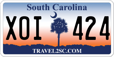 SC license plate XOI424