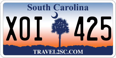 SC license plate XOI425