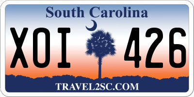 SC license plate XOI426
