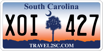SC license plate XOI427