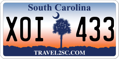 SC license plate XOI433