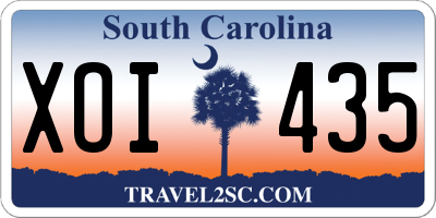 SC license plate XOI435
