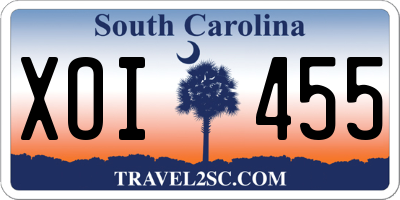 SC license plate XOI455