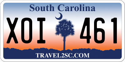 SC license plate XOI461