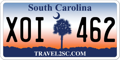 SC license plate XOI462