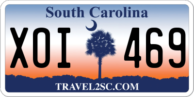 SC license plate XOI469
