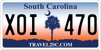 SC license plate XOI470