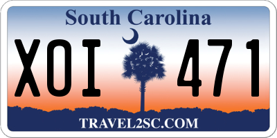 SC license plate XOI471