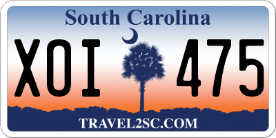 SC license plate XOI475