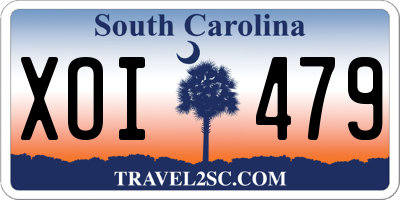 SC license plate XOI479