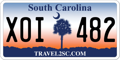 SC license plate XOI482