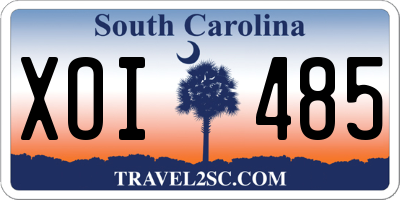 SC license plate XOI485