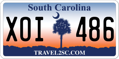 SC license plate XOI486