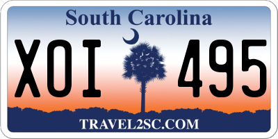 SC license plate XOI495