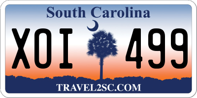 SC license plate XOI499