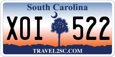 SC license plate XOI522