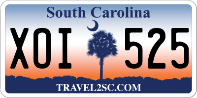 SC license plate XOI525