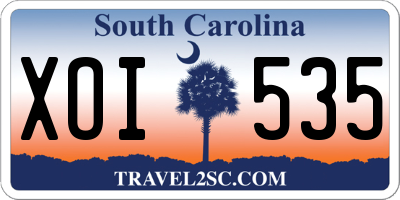 SC license plate XOI535