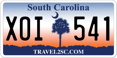 SC license plate XOI541
