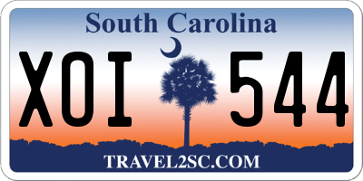 SC license plate XOI544