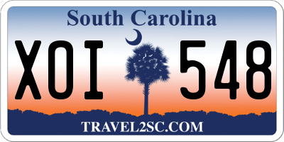 SC license plate XOI548