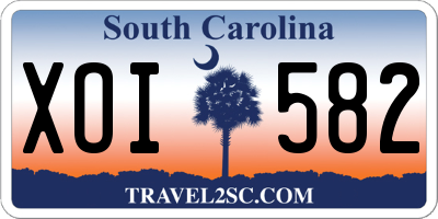 SC license plate XOI582