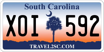 SC license plate XOI592