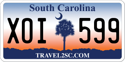 SC license plate XOI599