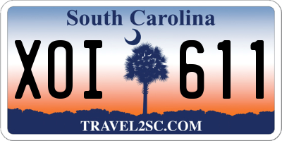 SC license plate XOI611