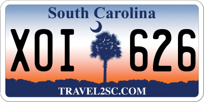 SC license plate XOI626