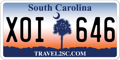 SC license plate XOI646