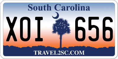 SC license plate XOI656