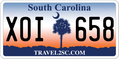 SC license plate XOI658