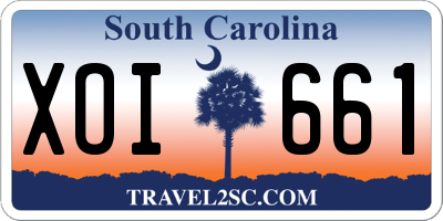SC license plate XOI661