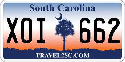 SC license plate XOI662