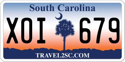 SC license plate XOI679