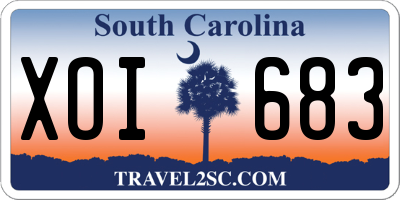 SC license plate XOI683