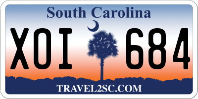 SC license plate XOI684