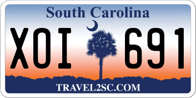 SC license plate XOI691