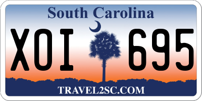 SC license plate XOI695