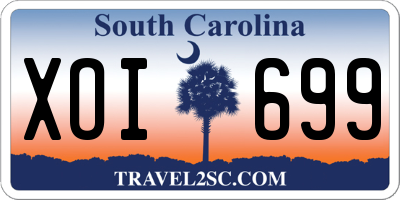 SC license plate XOI699