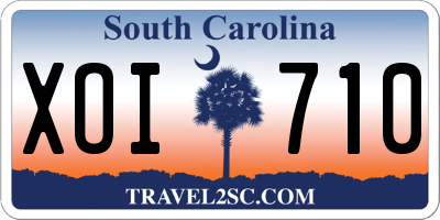 SC license plate XOI710