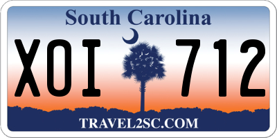 SC license plate XOI712