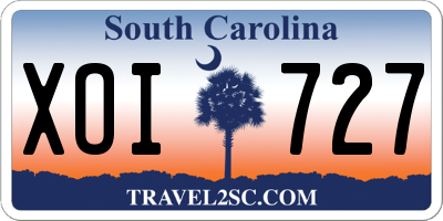 SC license plate XOI727