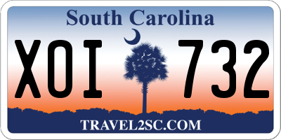 SC license plate XOI732